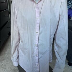 Mens H&M Pink Dress Shirt Button Down Easy Iron Sz Medium M Long Sleeve